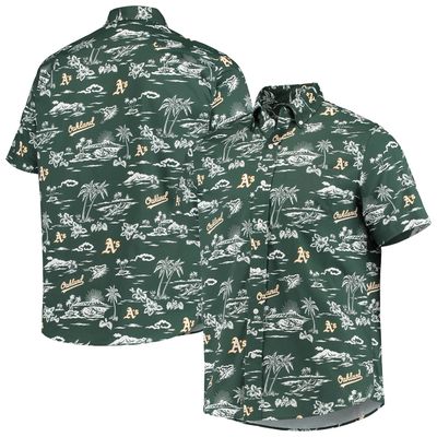 Men's Reyn Spooner Green Oakland Athletics Kekai Button-Down Shirt