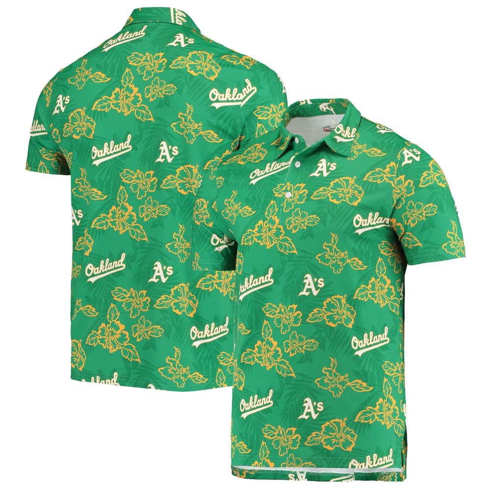 Men's Reyn Spooner Green Oakland Athletics Performance Polo