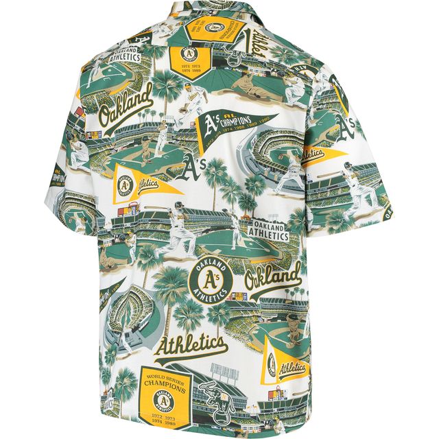 Chemise boutonnée Oakland Athletics Scenic pour homme Reyn Spooner verte