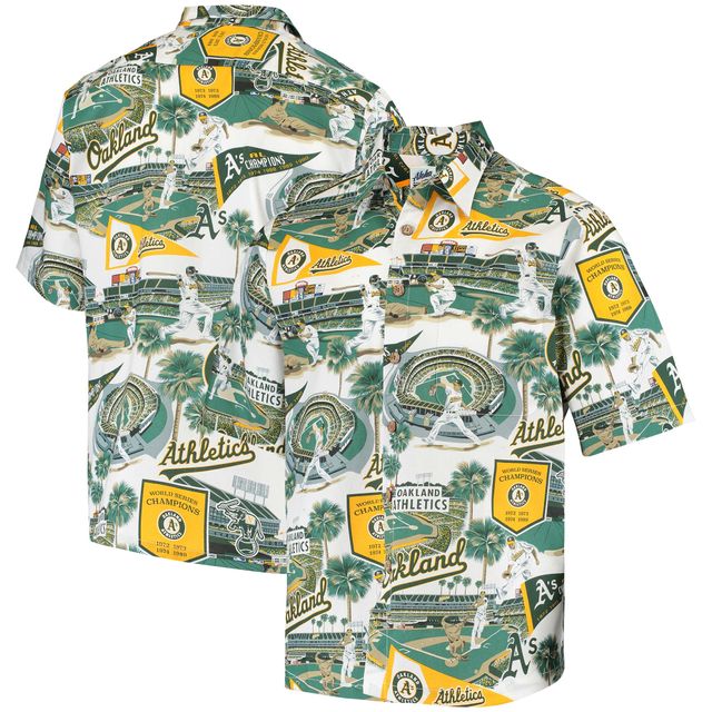 Chemise boutonnée Oakland Athletics Scenic pour homme Reyn Spooner verte