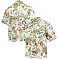 Men's Reyn Spooner White Oakland Athletics Scenic Button-Up Shirt