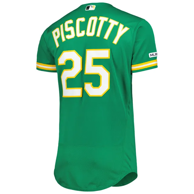 Youth Majestic Stephen Piscotty Green Oakland Athletics Name & Number  T-Shirt