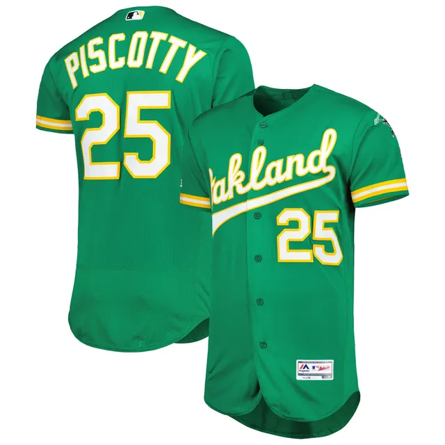 Youth Majestic Stephen Piscotty Green Oakland Athletics Name & Number T- Shirt