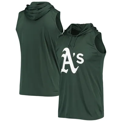 Oakland Athletics Stitches Sleeveless Pullover Hoodie - Green