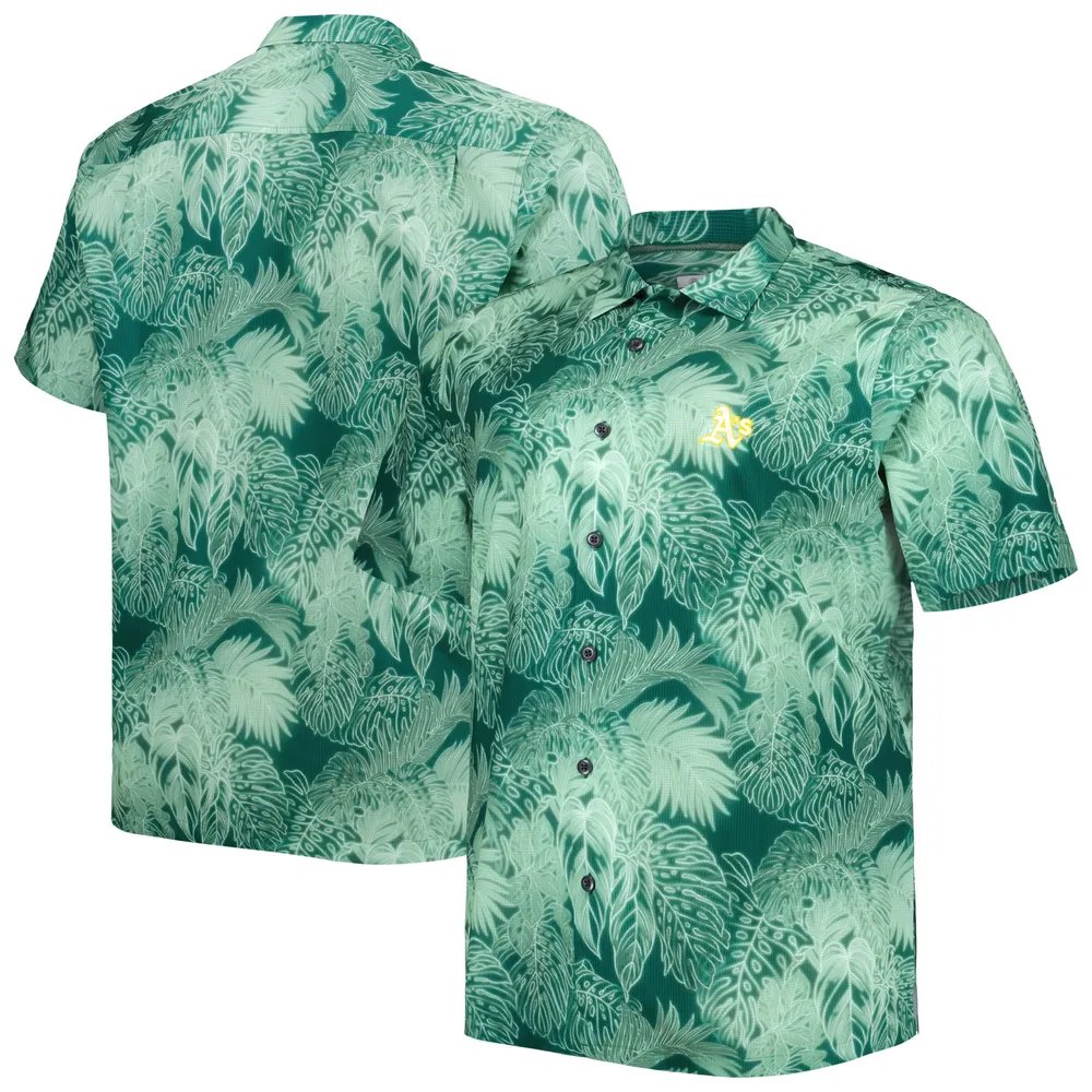 Tommy Bahama Men's Tommy Bahama Green Oakland Athletics Big & Tall  Luminescent Fronds Camp IslandZone Button-Up Shirt