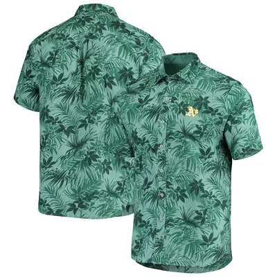 Men's Tommy Bahama Green Oregon Ducks Sport Jungle Shade Camp Button-Up  Shirt