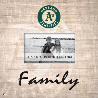 Oakland Athletics 10'' x 10'' Burlap Pattern Frame