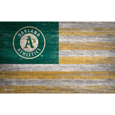 Oakland Athletics 11'' x 19'' Distressed Flag Sign