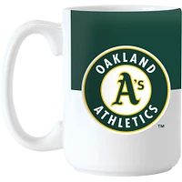 Oakland Athletics 15 oz. Tasse à blocs de couleurs