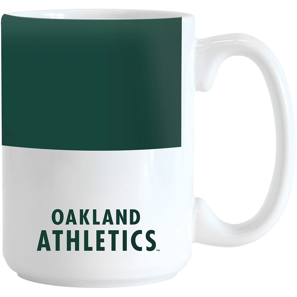 Oakland Athletics 15 oz. Tasse à blocs de couleurs