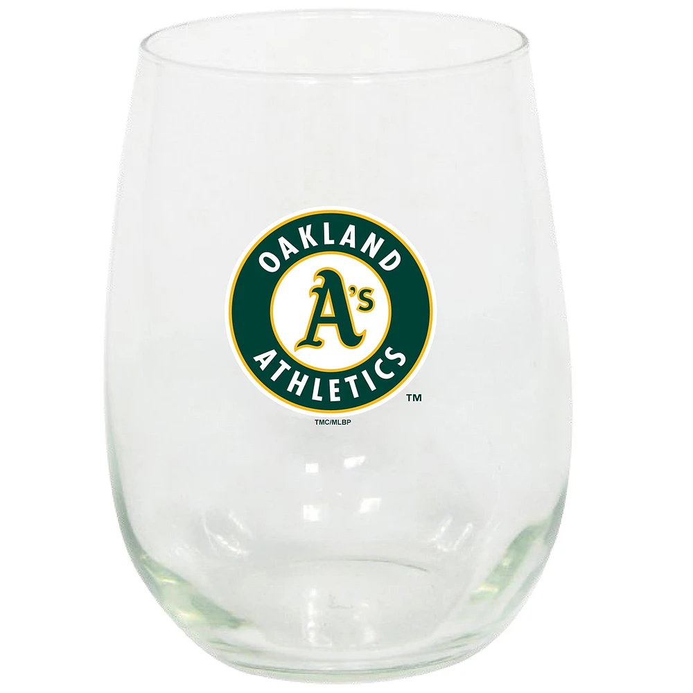 Oakland Athletics 15 oz. Verre à vin sans pied