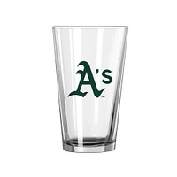 Verre à bière de 16 oz avec logo de l'équipe des Oakland Athletics