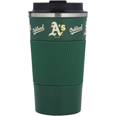 Oakland Athletics 18oz Coffee Tumbler with Silicone Grip