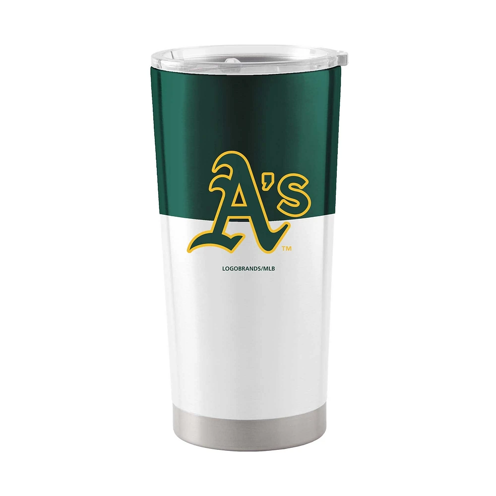 Verre à vin en acier inoxydable colorblock Oakland Athletics de 20 oz