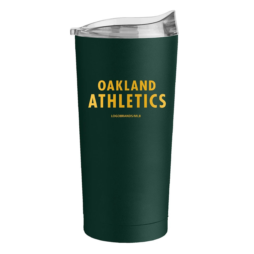 Verre à vin avec revêtement en poudre Flipside de 20 oz des Oakland Athletics