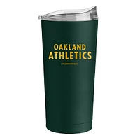 Verre à vin avec revêtement en poudre Flipside de 20 oz des Oakland Athletics