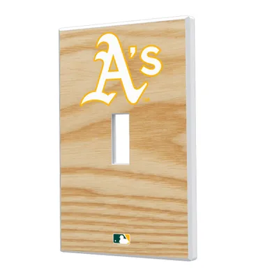 Oakland Athletics Baseball Bat Design Single Toggle Light Switch Plate