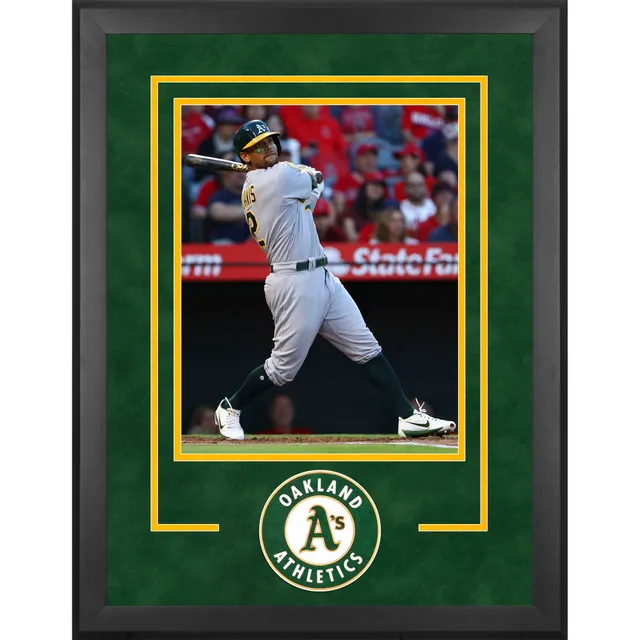 Reggie Jackson Autographed and Framed Green Oakland Athletics Jersey