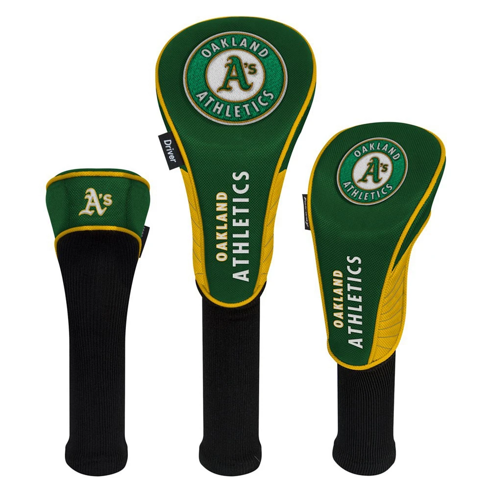 Oakland Athletics Driver Fairway Hybrid Ensemble de trois couvre-bois