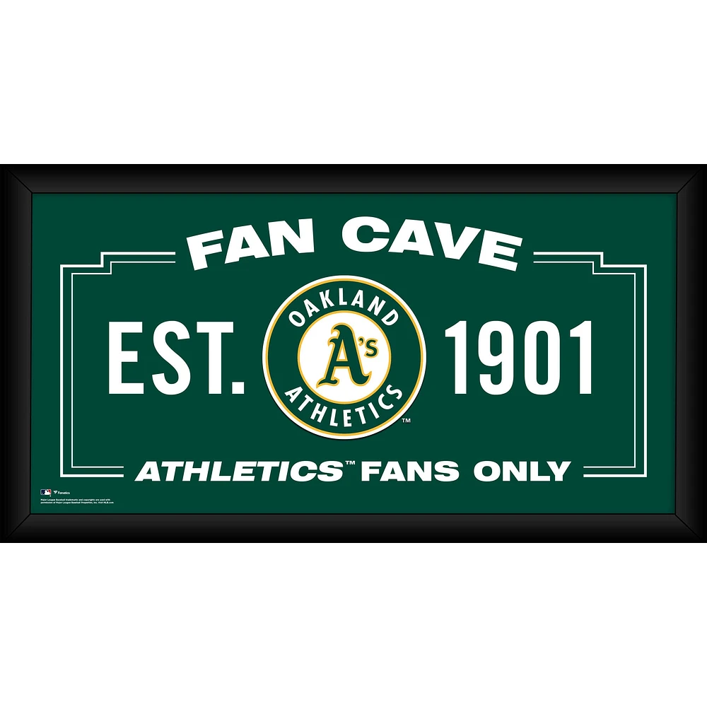 Oakland Athletics Framed 10" x 20" Fan Cave Collage