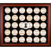 Oakland Athletics Logo Mahogany Framed 30-Ball Display Case
