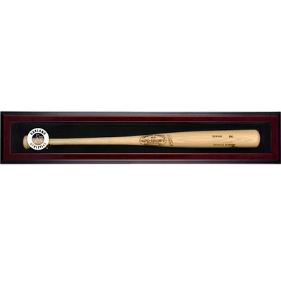 Oakland Athletics Logo Mahogany Framed Single Bat Display Case