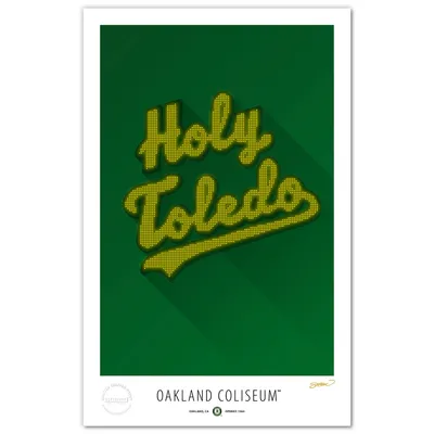 Oakland Athletics Minimalist Oakland Coliseum 17'' x 26'' Limited Edition Fine Art Print