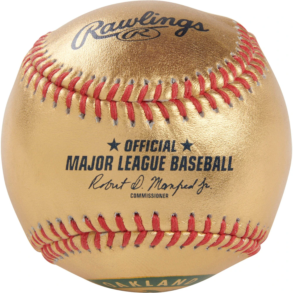 Oakland Athletics Rawlings Gold Leather Baseball