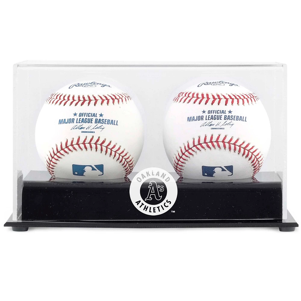 Oakland Athletics Two Baseball Cube Logo Display Case