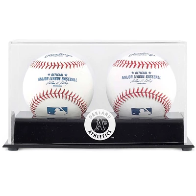 Oakland Athletics Two Baseball Cube Logo Display Case