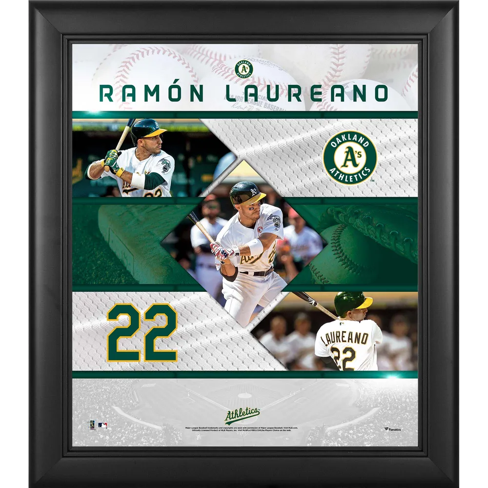 Lids Ramon Laureano Oakland Athletics Fanatics Authentic Framed 15 x 17  Stitched Stars Collage