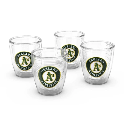 Tervis Oakland Athletics paquet de quatre 12oz. Ensemble de gobelets emblème