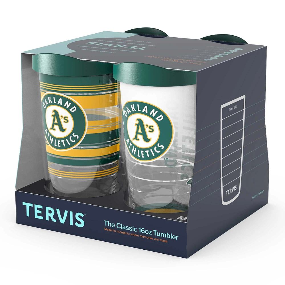 Tervis Oakland Athletics Four-Pack 16oz. Classic Tumbler Set