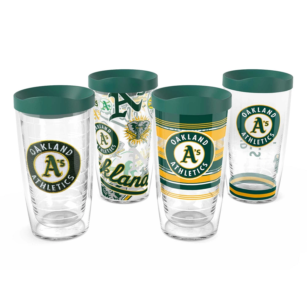 Tervis Oakland Athletics Four-Pack 16oz. Classic Tumbler Set