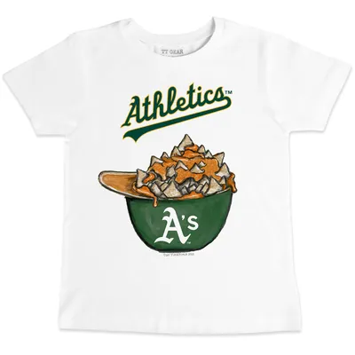 Oakland Athletics Tiny Turnip Toddler Nacho Helmet T-Shirt - White