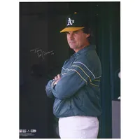 Reggie Jackson Oakland Athletics Autographed 16 x 20 Hitting Photograph