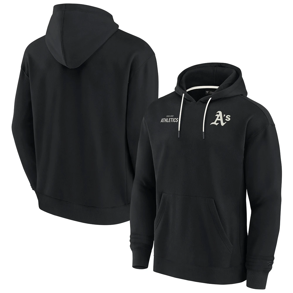 Unisex Fanatics Black Oakland Athletics Elements Super Soft Fleece Pullover Hoodie