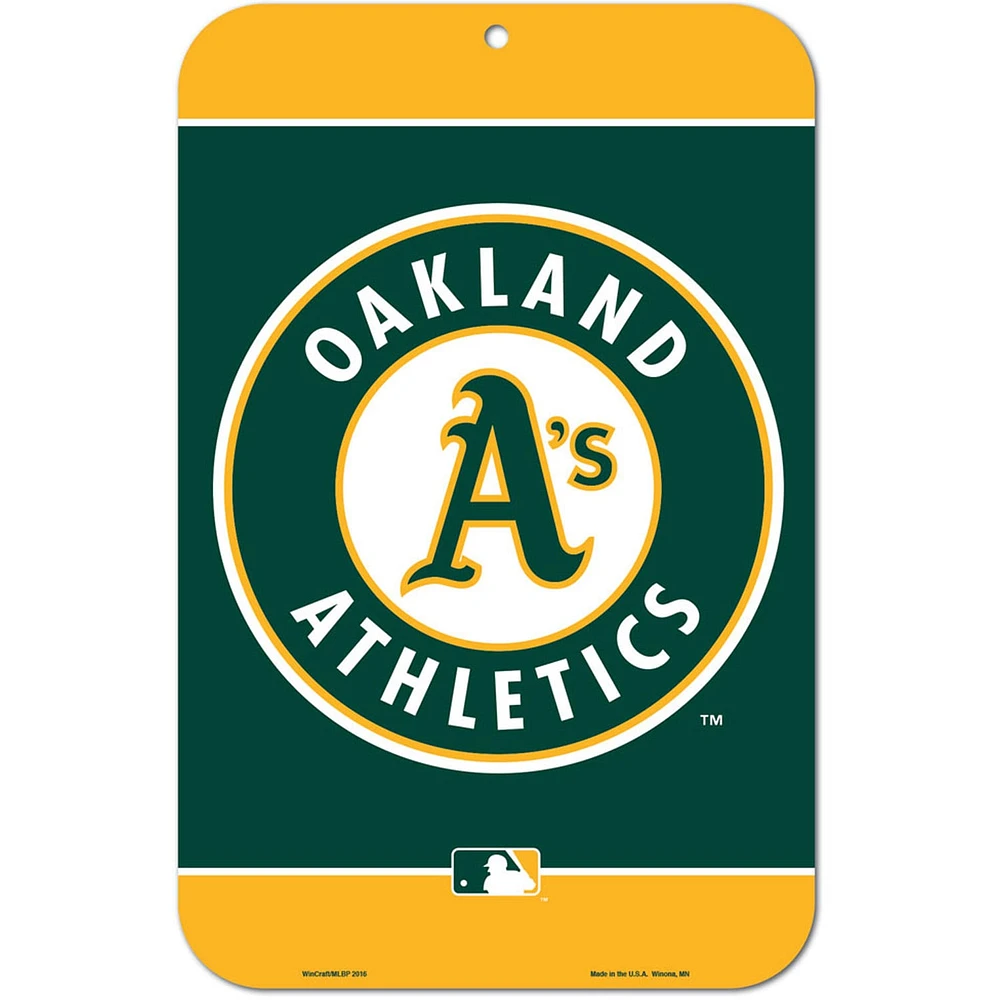 WinCraft Oakland Athletics 11'' x 17'' Enseigne En Plastique Team