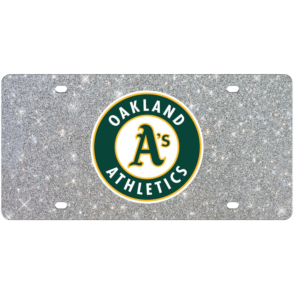 WinCraft Oakland Athletics Acrylic Glitter License Plate