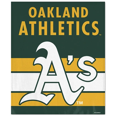 Couverture de jeté WinCraft Oakland Athletics Ultra Plush 127 x 152,4 cm