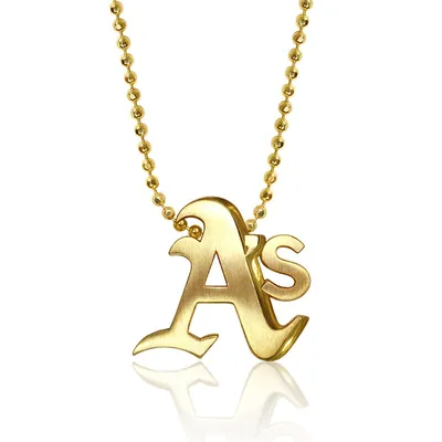 Oakland Athletics Alex Woo Women's 16" Little Logo 14k Yellow Gold Necklace
