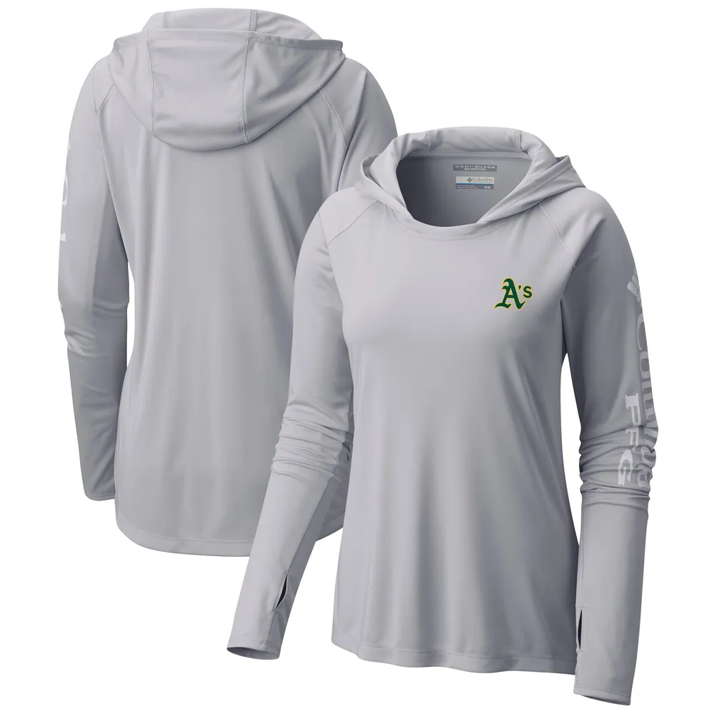 Lids Oakland Athletics Columbia Women's Tidal Long Sleeve Hoodie T-Shirt -  Gray