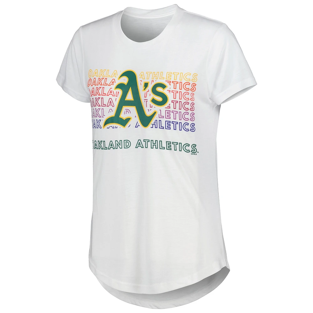 Ensemble de nuit pour femme avec t-shirt et leggings Oakland Athletics Sonata, anthracite/blanc, Concepts Sport