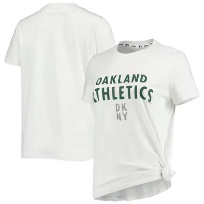 New Era Women's Green Oakland Athletics 2-Hit Front Twist Burnout T-shirt