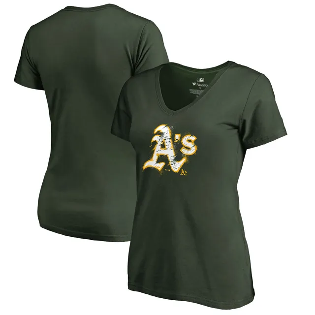 Mlb Oakland Athletics Women's Short Sleeve V-neck Fashion T-shirt : Target