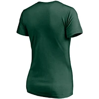 T-shirt col en V vert Oakland Athletics Compulsion to Win pour femmes Fanatics