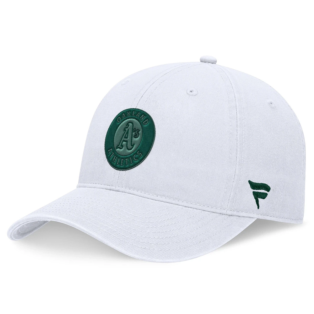 Women's Fanatics White Oakland Athletics Tonal Adjustable Hat