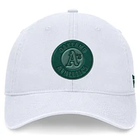 Casquette ajustable ton sur ton blanche Oakland Athletics Fanatics pour femmes