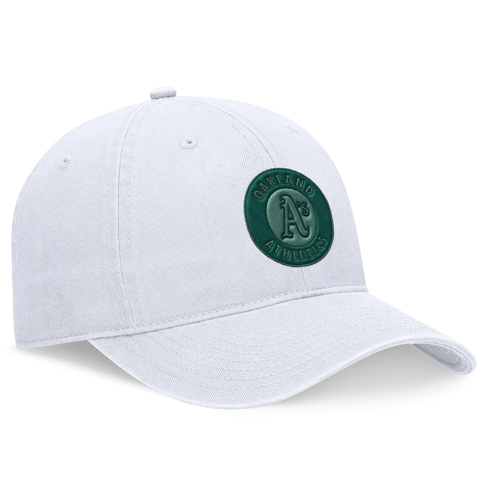 Women's Fanatics White Oakland Athletics Tonal Adjustable Hat