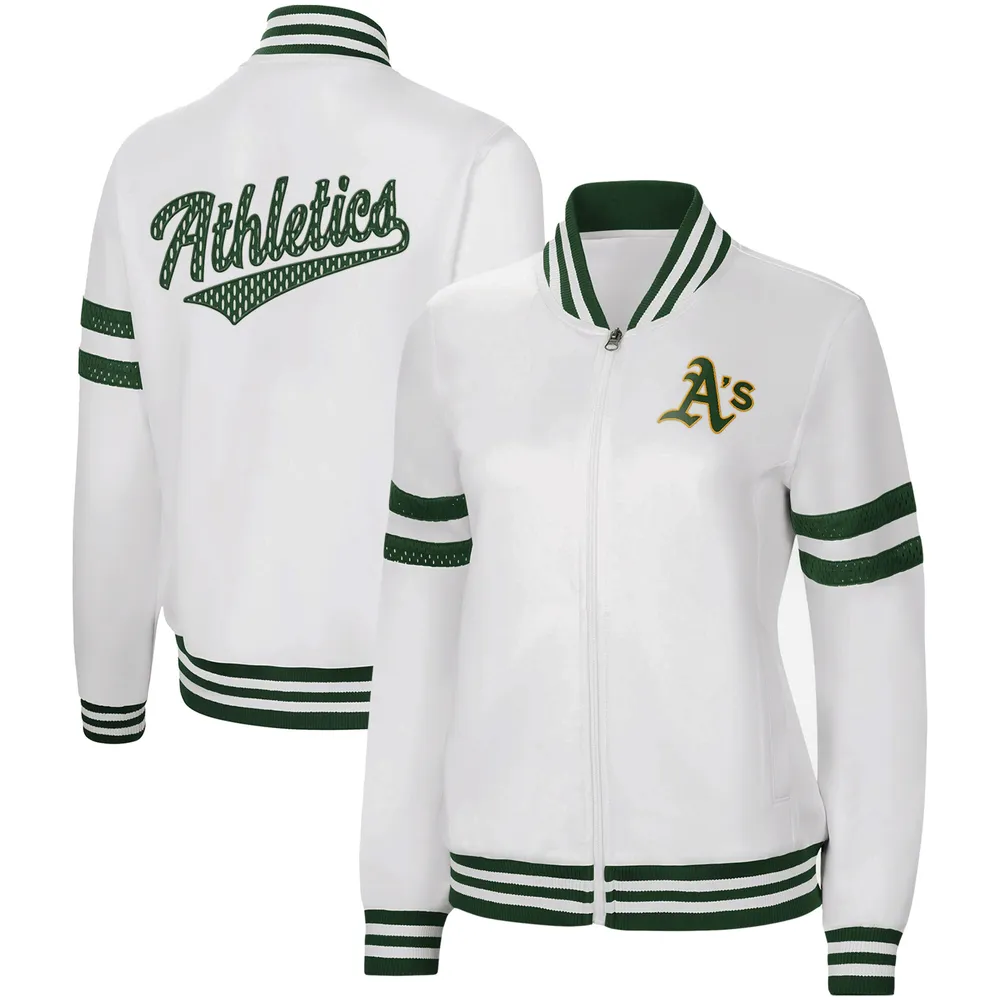 Lids Oakland Athletics G-III 4Her by Carl Banks Women's Pre-Game Full-Zip  Track Jacket - White